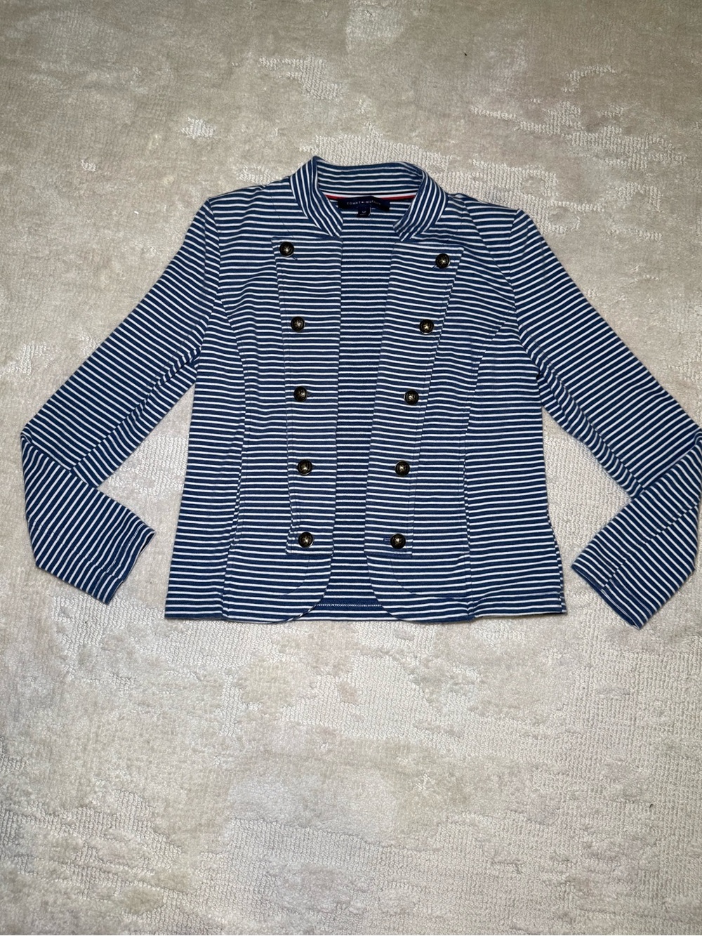 Tommy Hilfiger Blue & White Stripe Blazer S